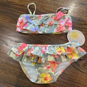Kate Mack Tropical Floral Kids Bikini